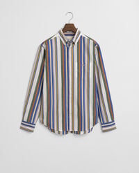 Regular Fit Multi Striped Classic Poplin Shirt