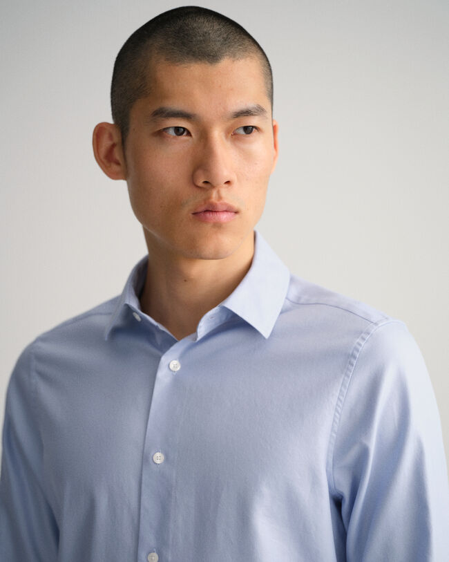 Slim Fit Solid Twill Shirt