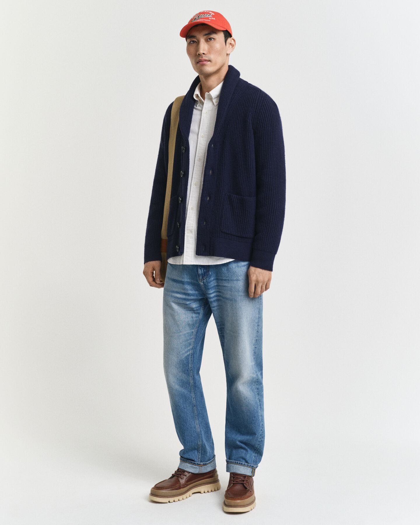 Wool Blend Shawl Collar Cardigan