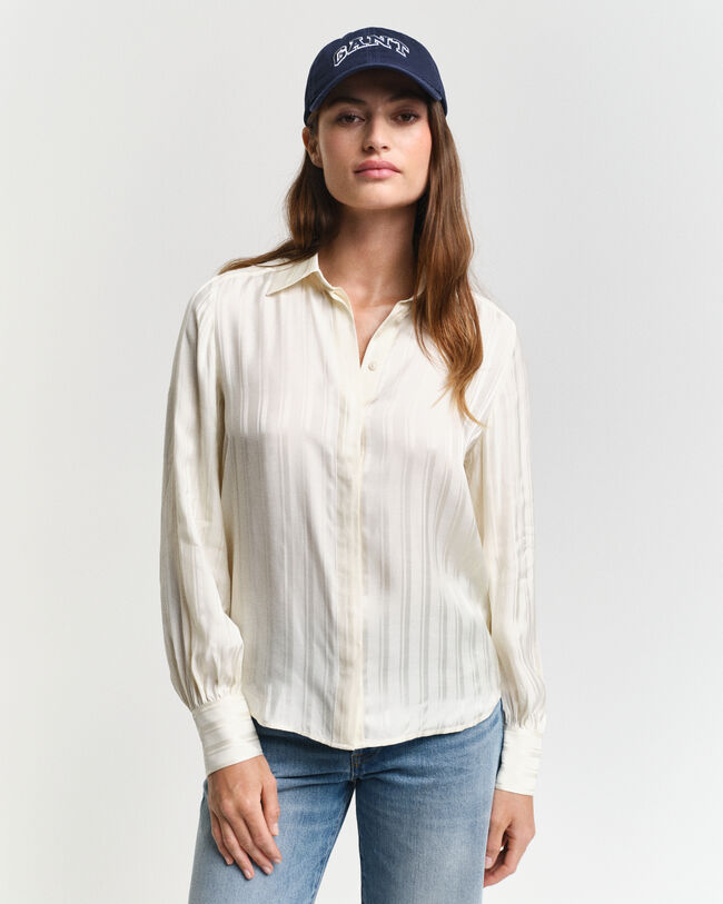Regular Fit Striped Satin Shirt