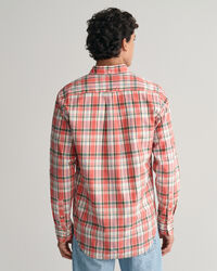 Regular Fit Checked Cotton Linen Shirt