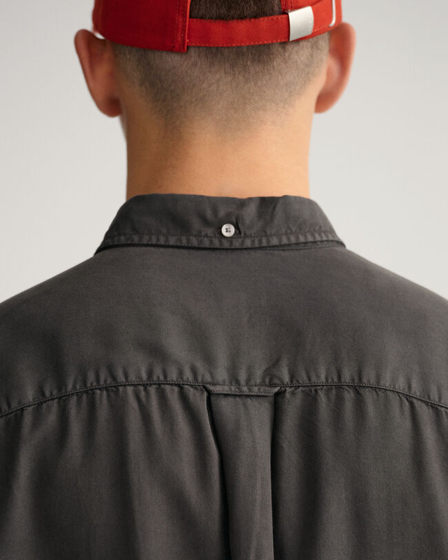 Relaxed Fit Garment-Dyed Lyocell Shirt