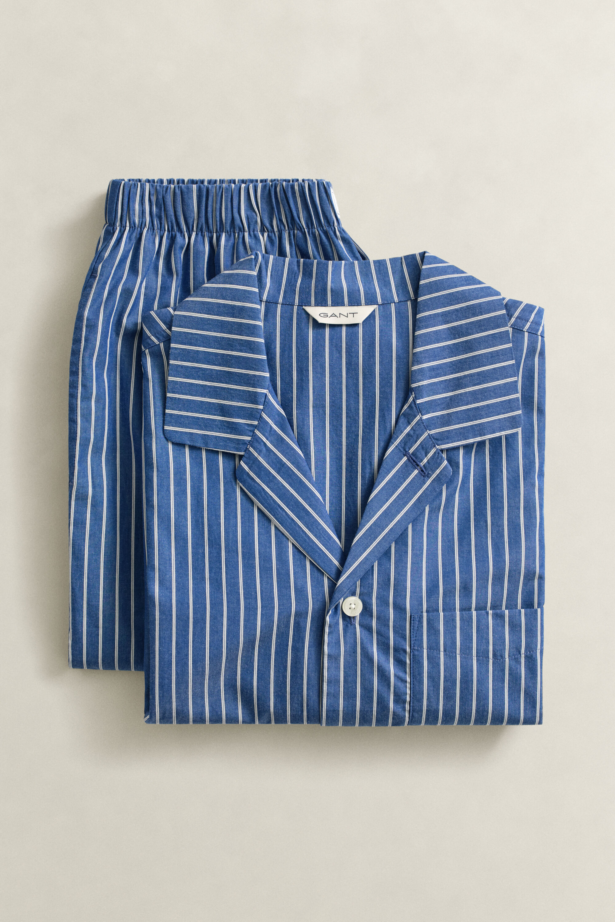 Striped Poplin Pajama Set