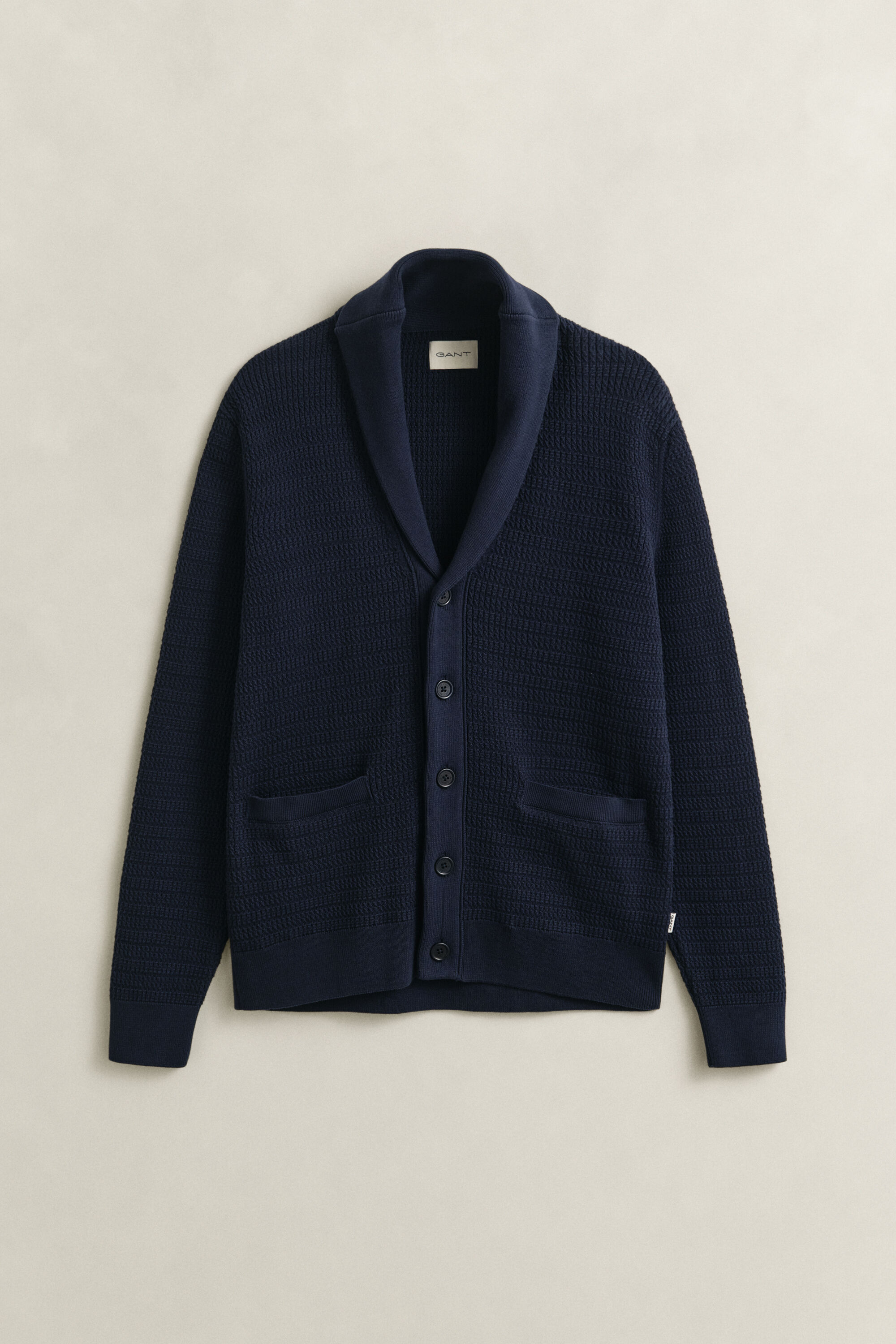 Cable Knit Shawl Collar Cardigan
