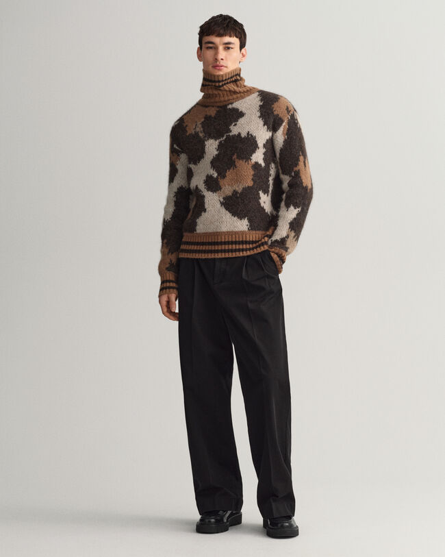 Leopard Rollneck Sweater