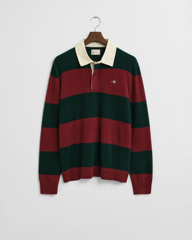 Striped Extra Fine Lambswool Rugger Sweater