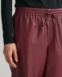 Relaxed Fit Faux Leather Pull-On Pants