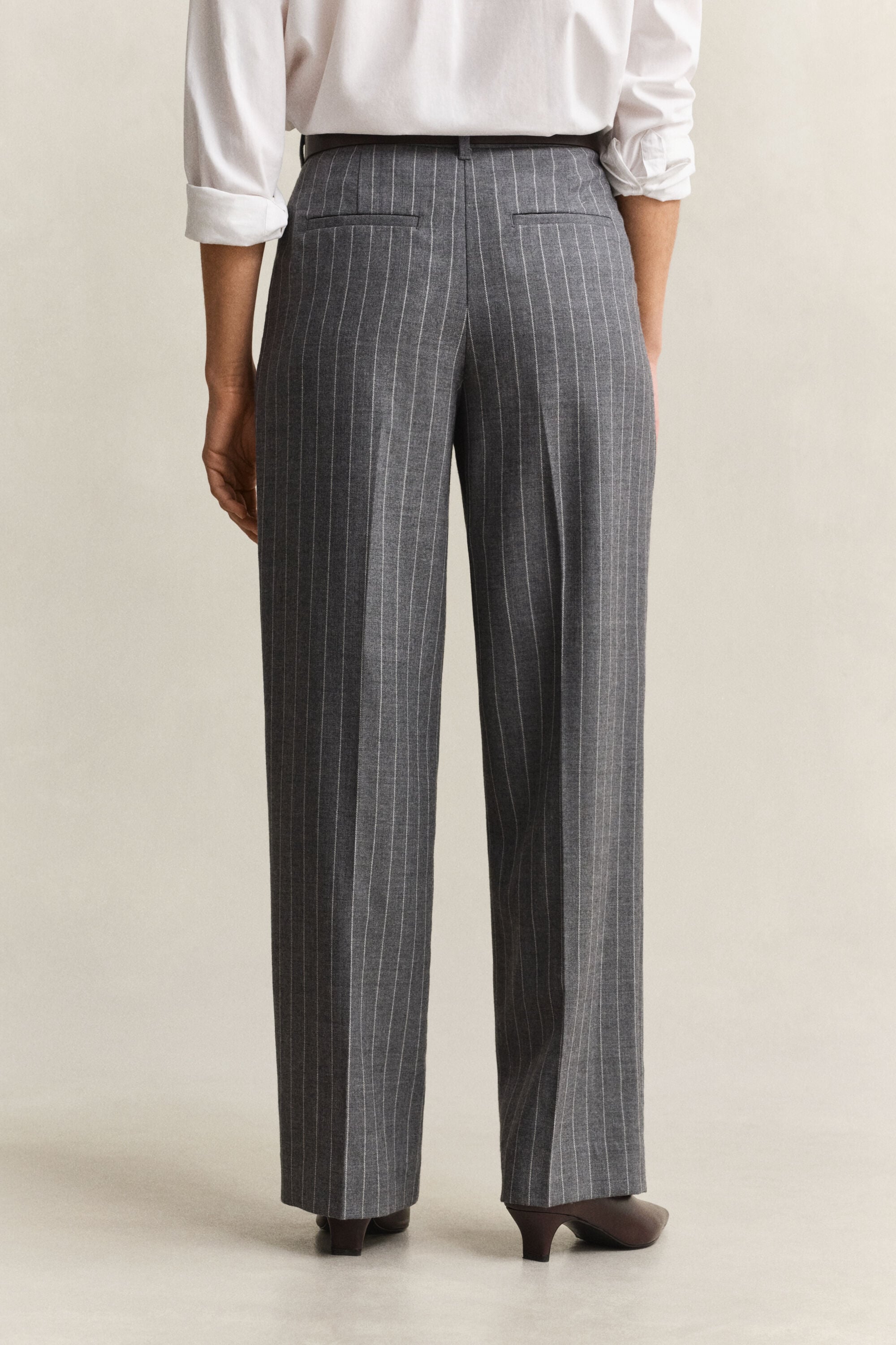 Pinstripe Wool Pants