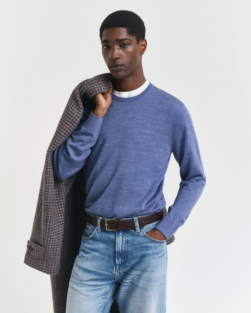 Merino Wool Crew Neck Sweater