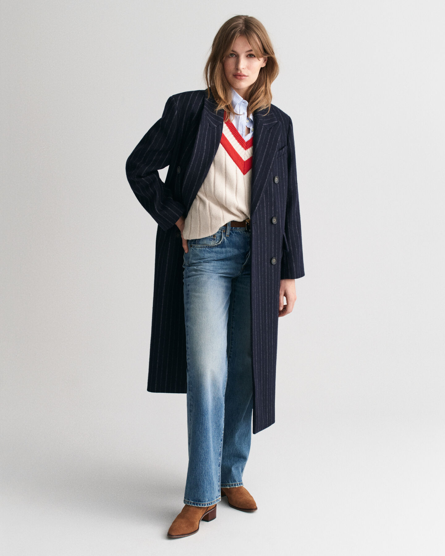 Contrast V-Neck Vest