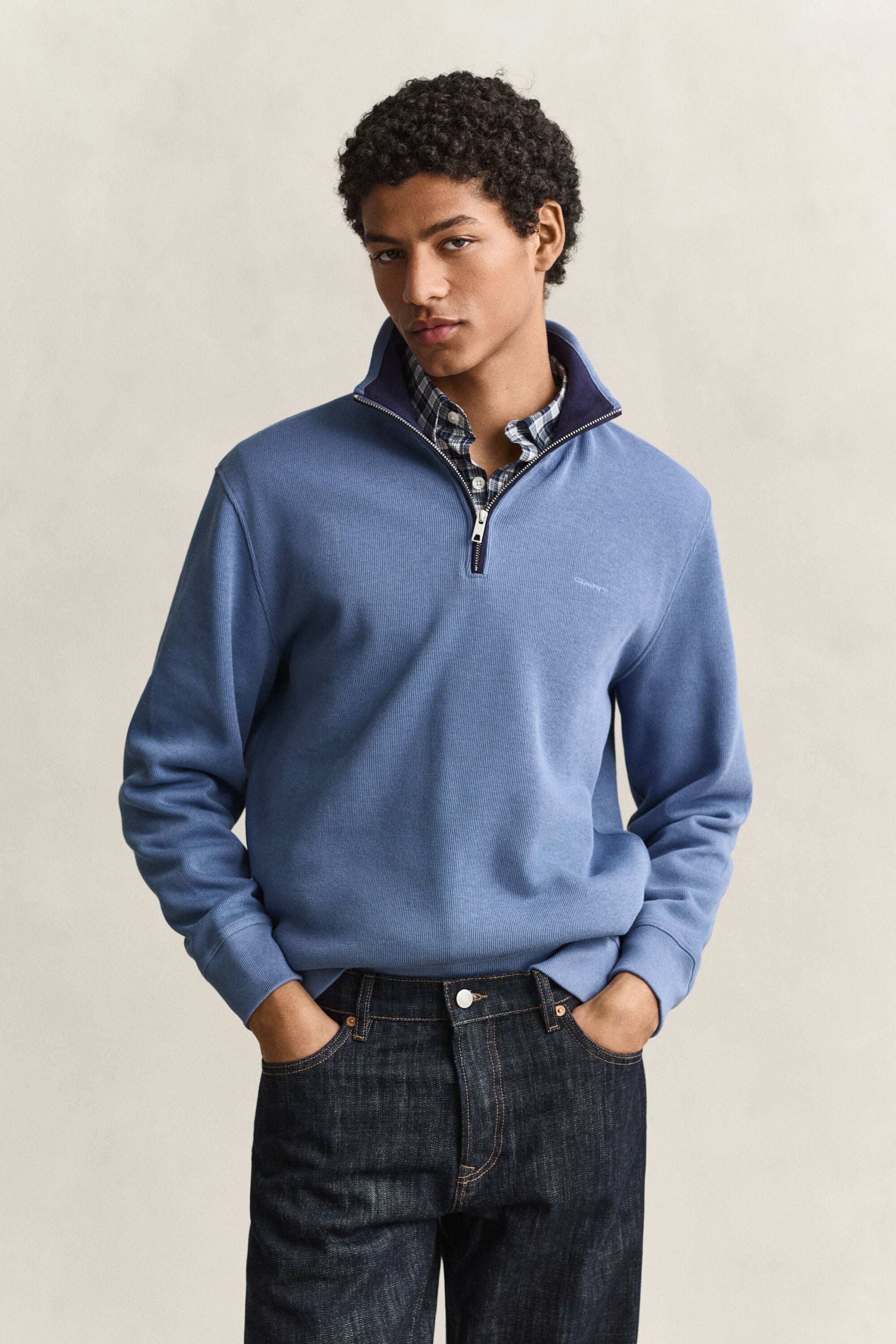 Sacker Rib Half-Zip Sweatshirt
