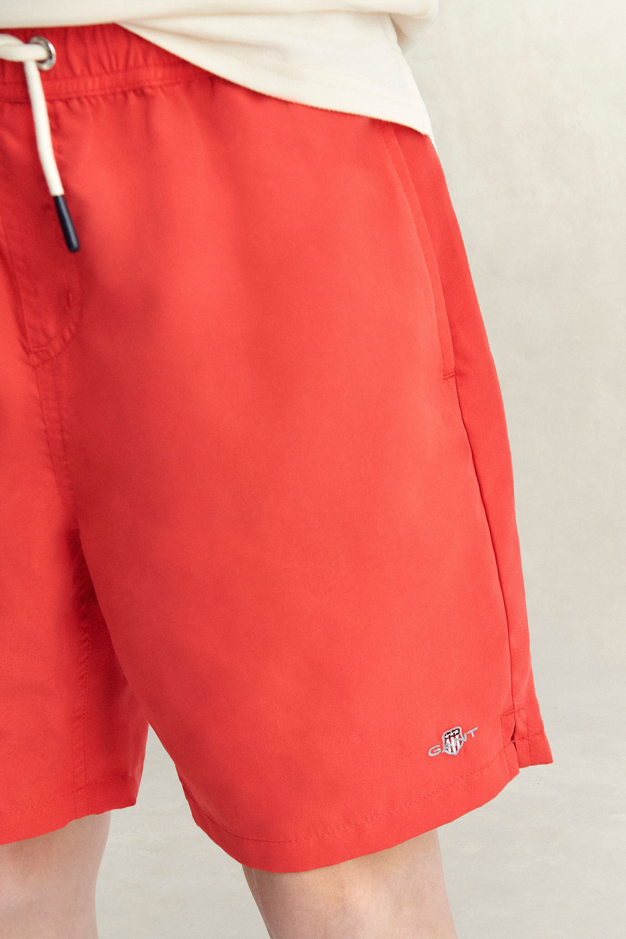 Teen Boys Shield Swimshorts — ROSE RED
