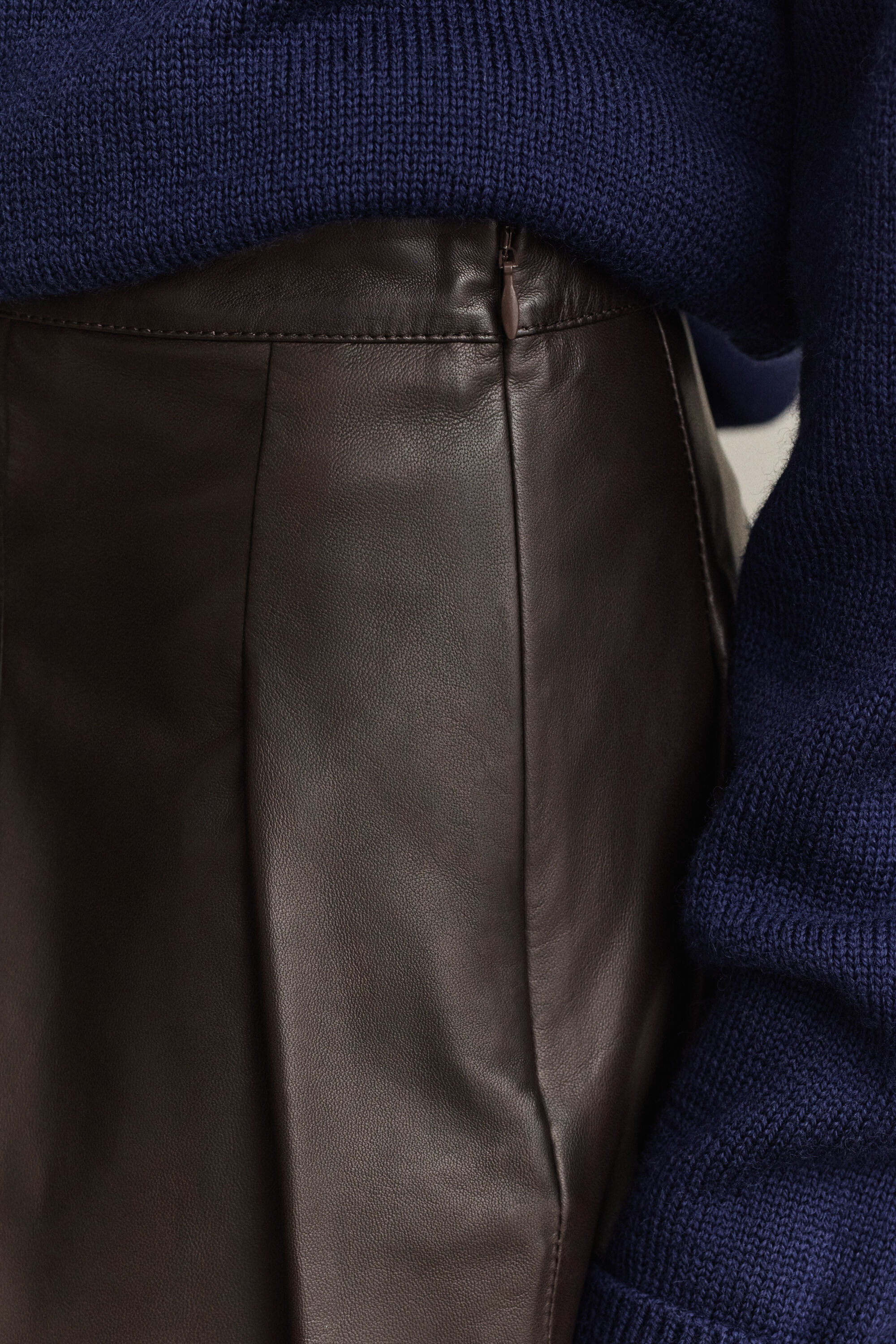 Gant x Yale Pleated Leather Skirt