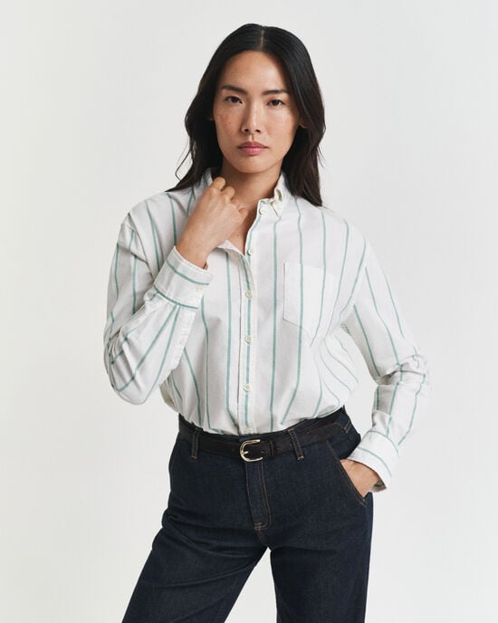 Relaxed Fit Classic Striped Oxford Shirt 