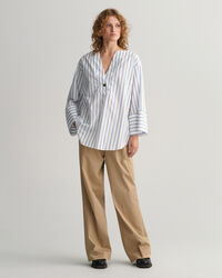 Relaxed Fit Popover Striped Shirt