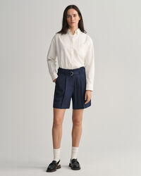Relaxed Fit Belted Shorts