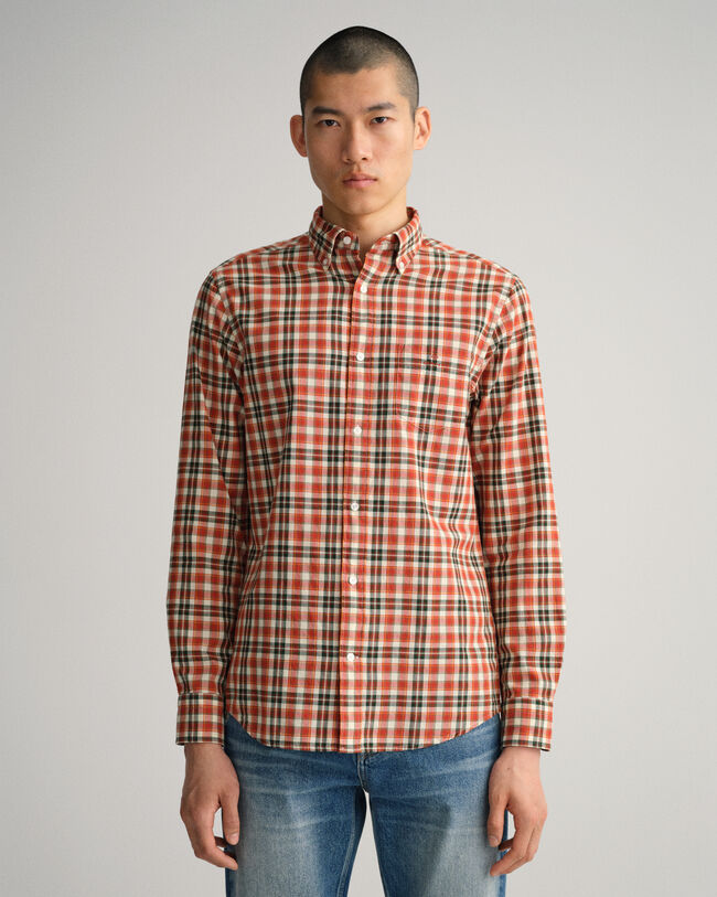 Regular Fit Broadcloth Tartan Shirt