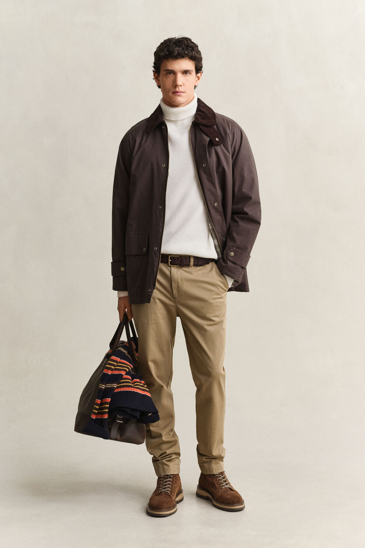 Slim Fit Comfort Chinos — LIGHT TAUPE
