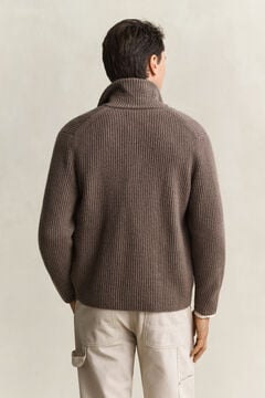 Knitted Blazer Cardigan — FADED TAUPE 2