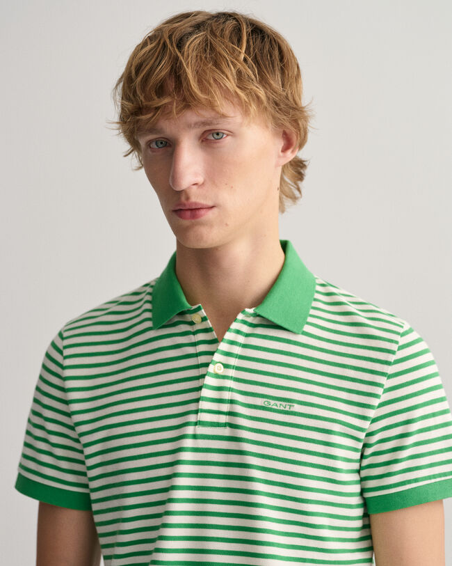 Striped Piqu&eacute; Polo Shirt