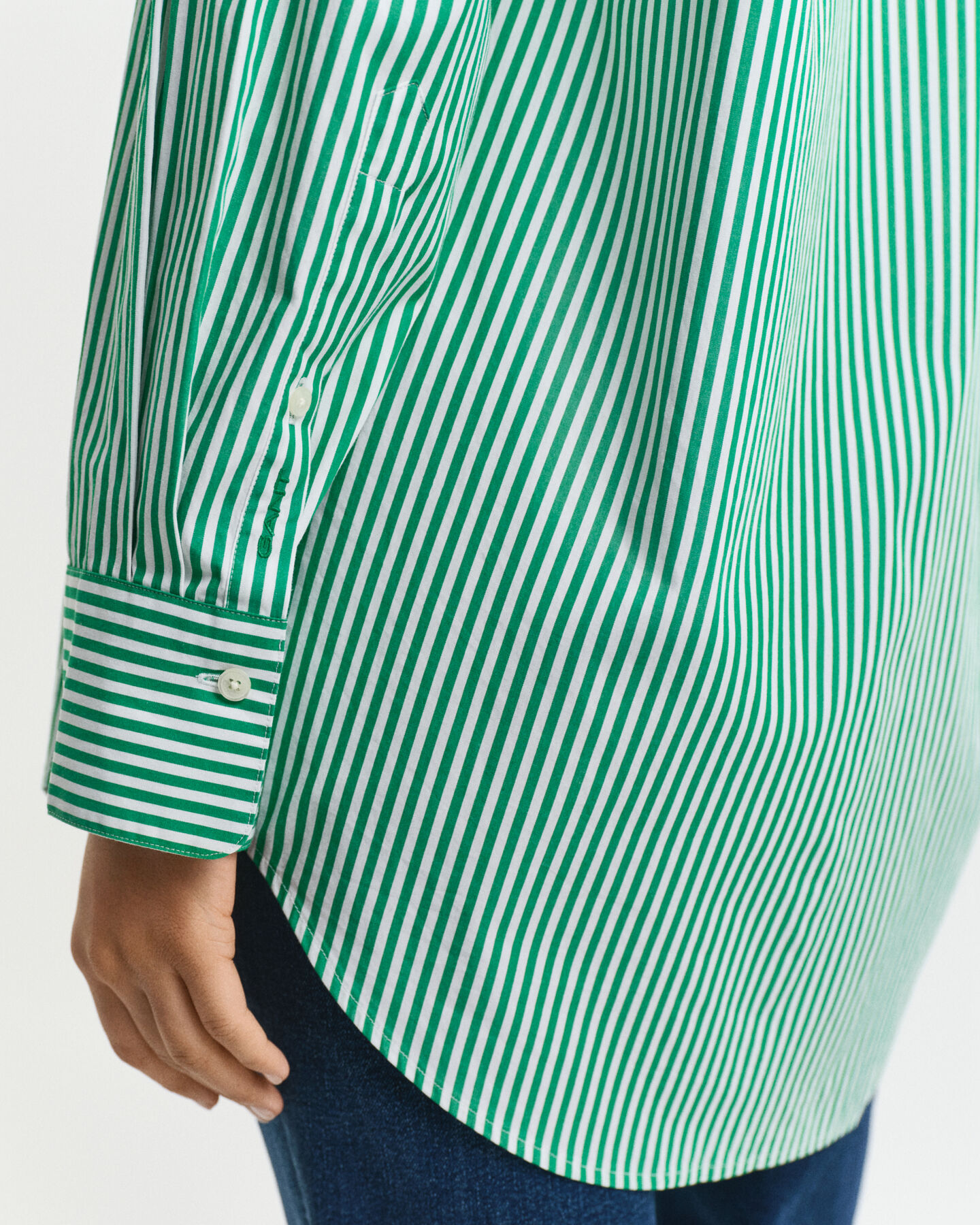 Oversized Classic Striped Poplin Shirt