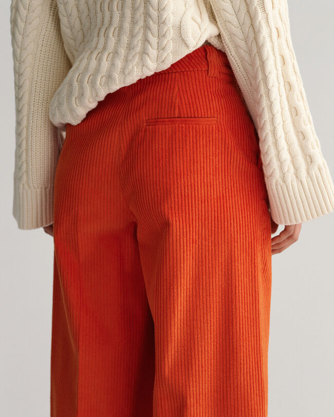 High-Waisted Wide Leg Corduroy Pants