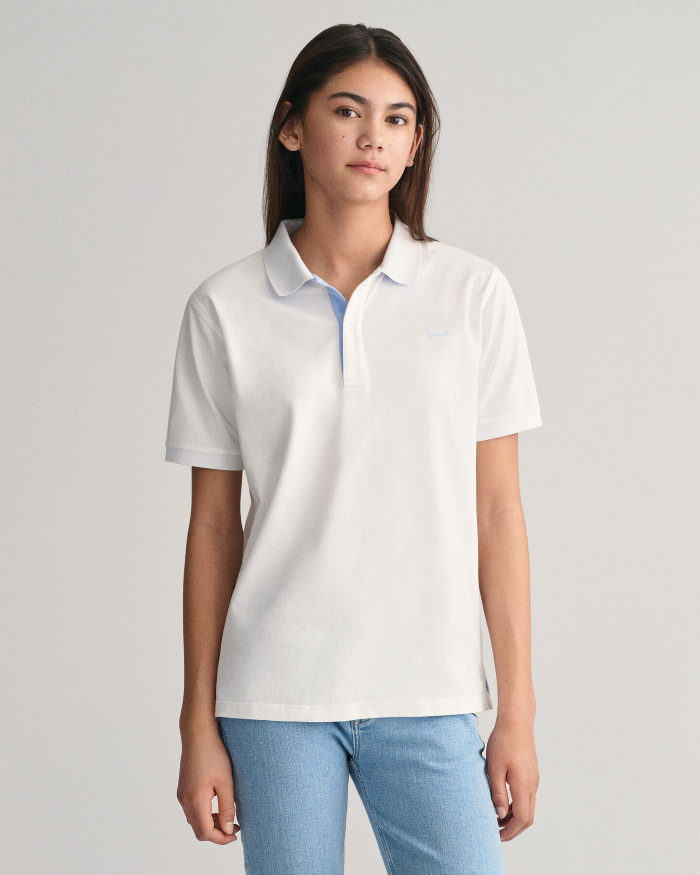 Teens Contrast Piqu&eacute; Polo Shirt