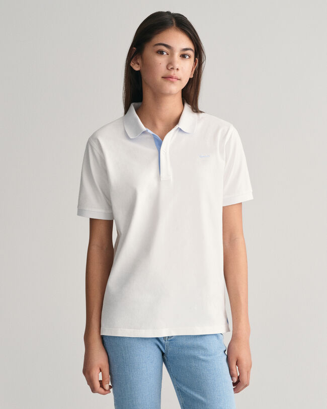 Teens Contrast Piqu&eacute; Polo Shirt