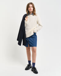 Wool Cashmere Blend Crew Neck Sweater