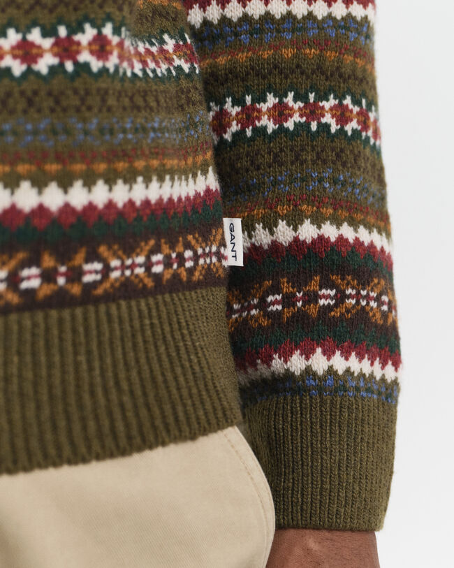 Fair  Isle Crew Neck Sweater