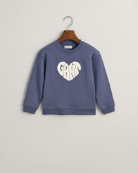 Girls Heart Graphic Crew Neck Sweatshirt