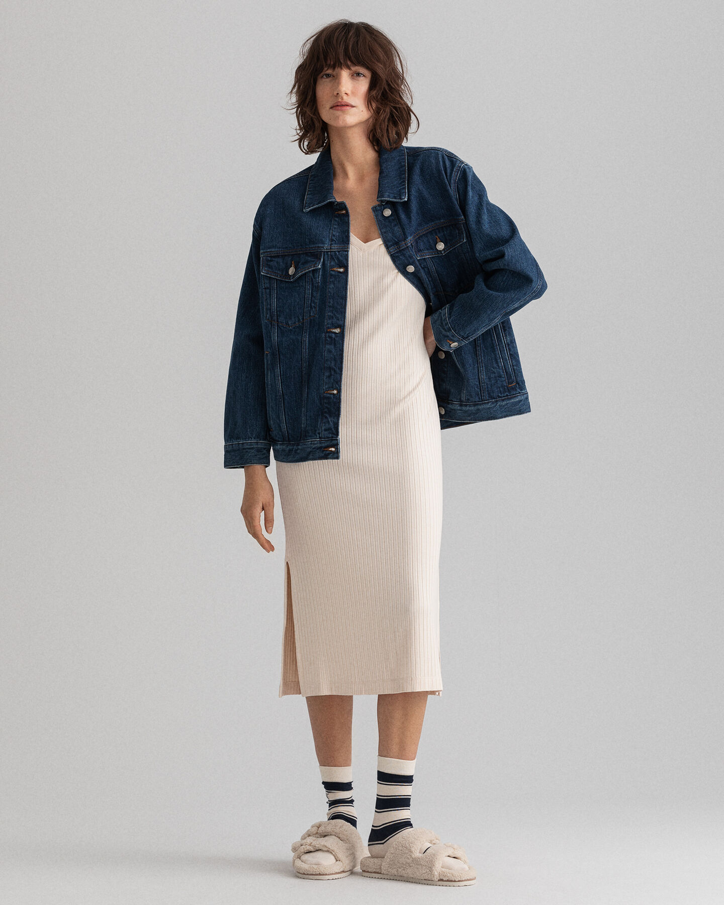 Detail Slit Jersey Dress