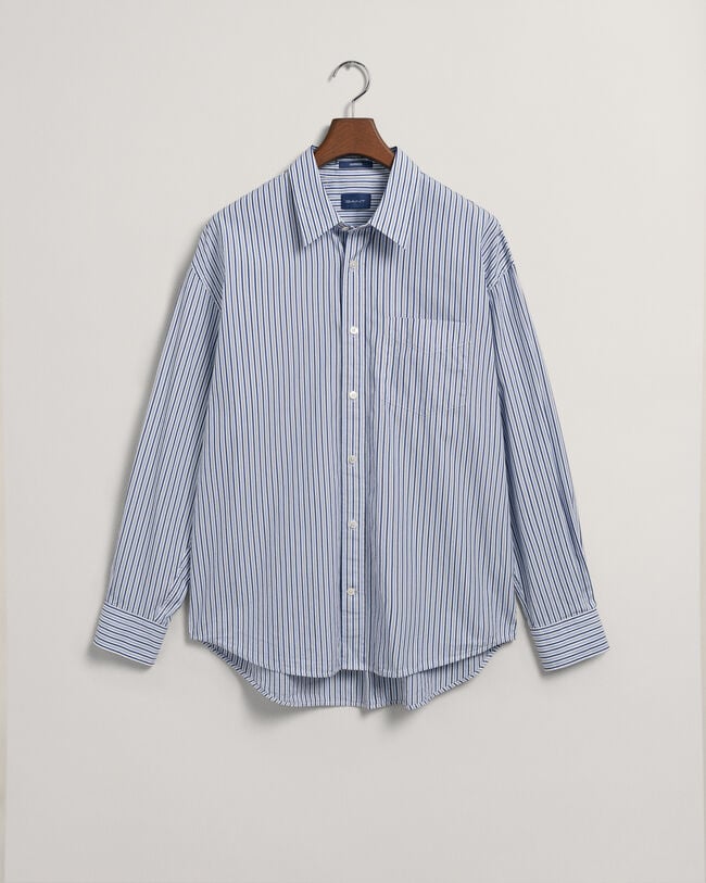 Oversized Striped Poplin Shirt
