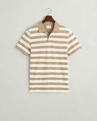 Wide Striped Piqué Polo Shirt
