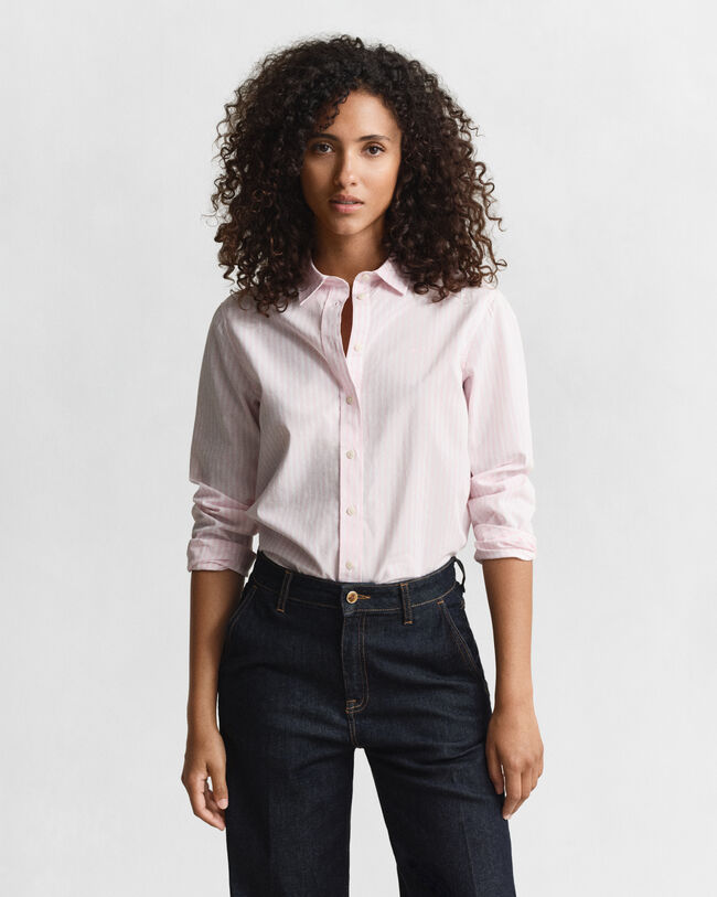 Regular Fit Classic Striped Poplin Shirt