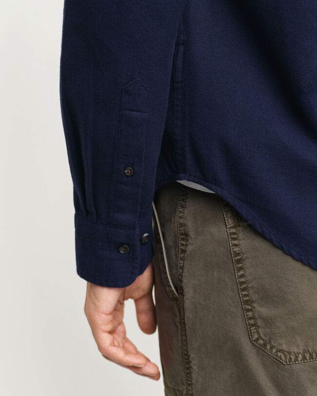 Regular Fit Flannel Herringbone Shirt