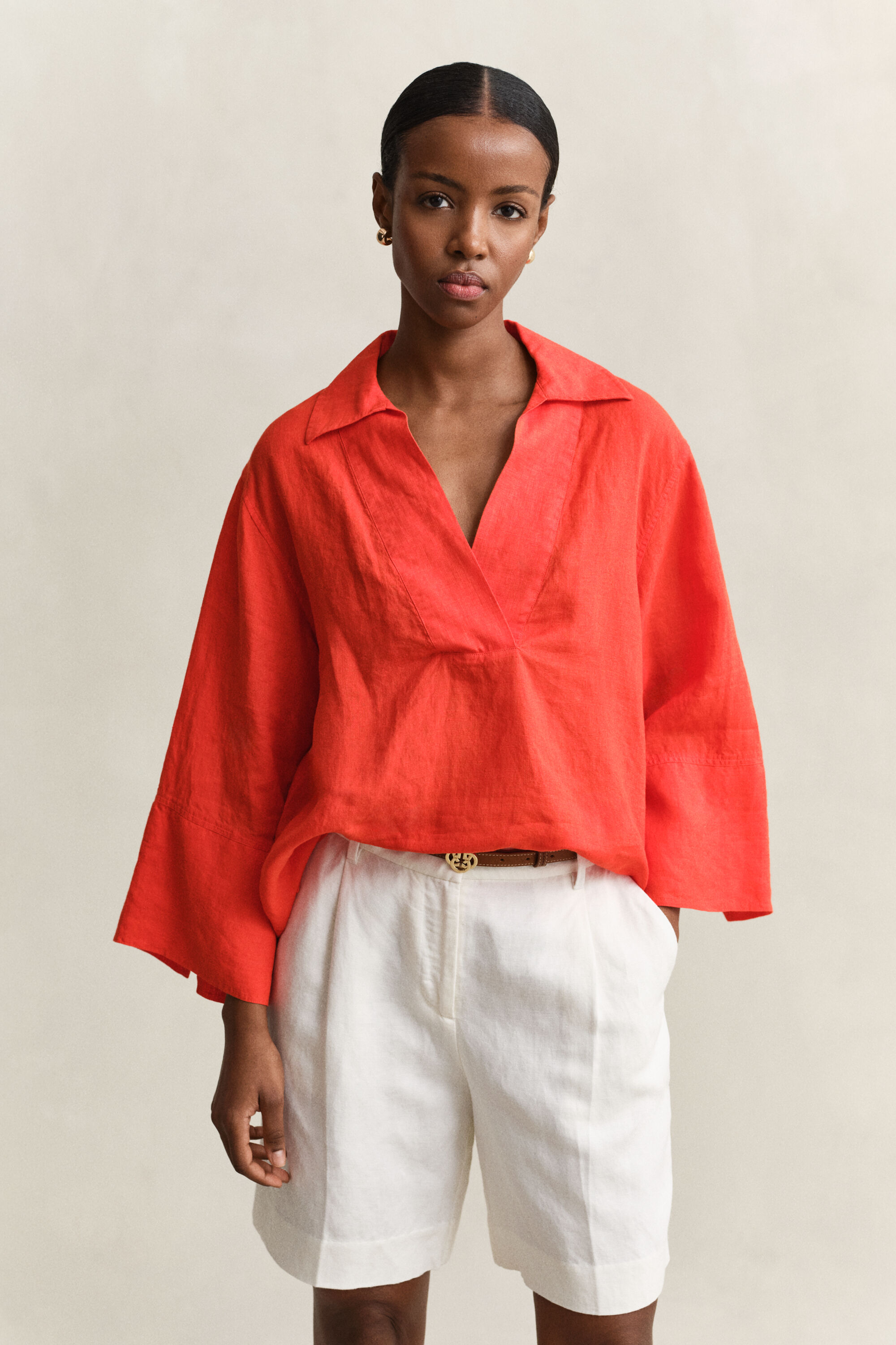 Popover Linen Shirt