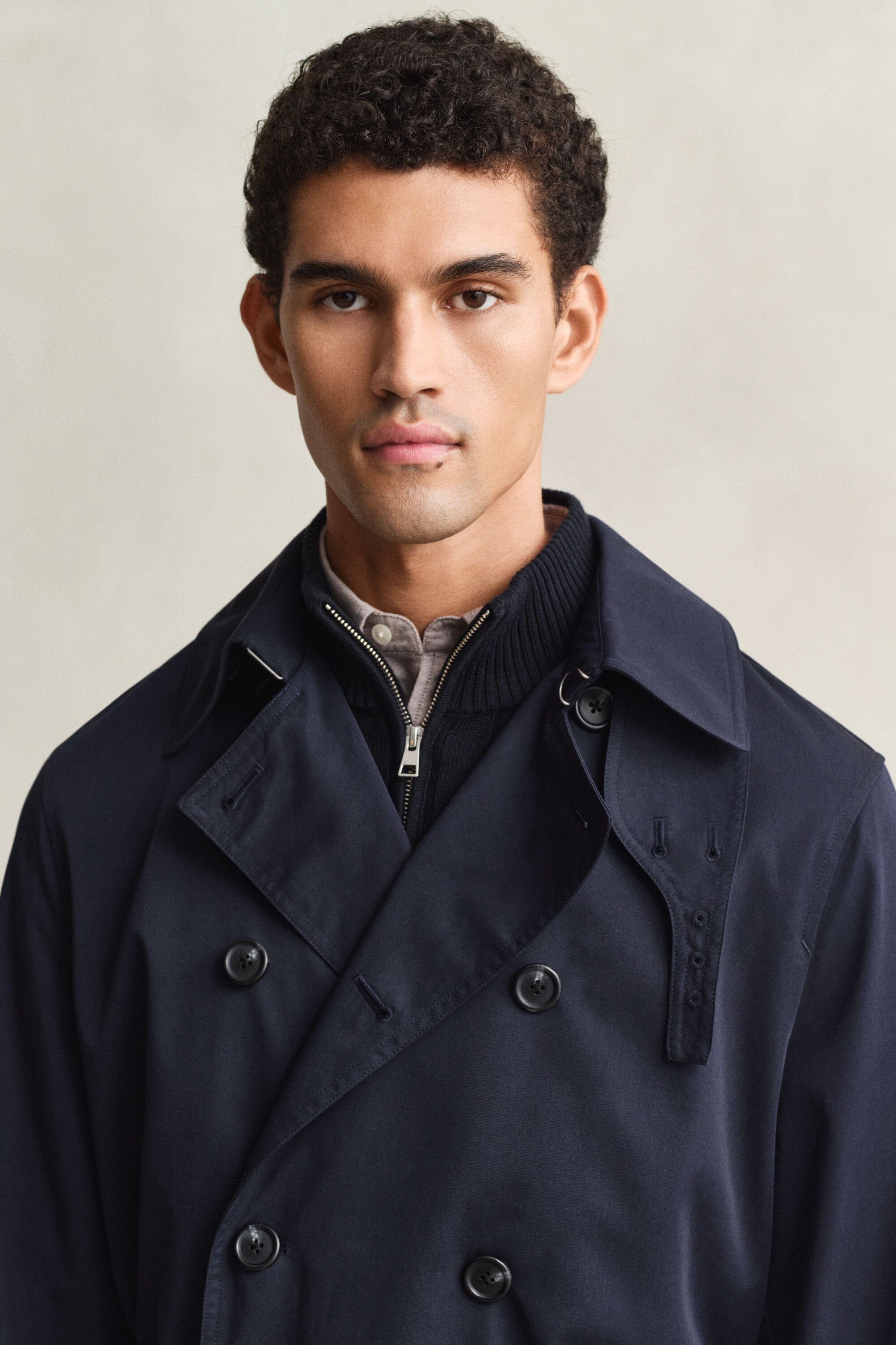 Cotton Blend Trench Coat