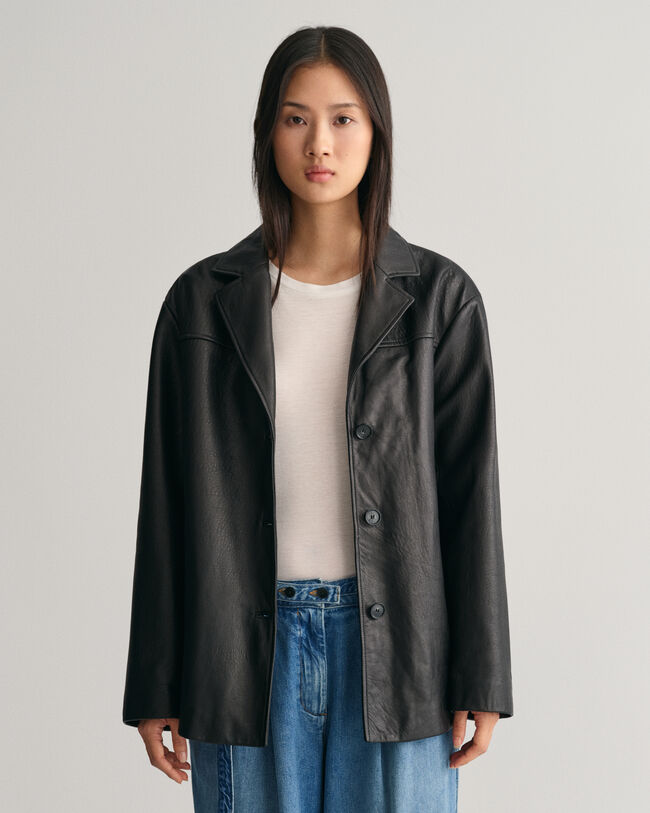 Leather Blazer Jacket