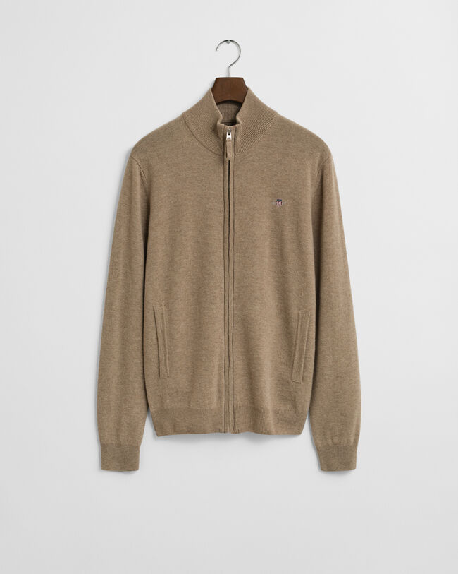 Superfine Lambswool Zip Cardigan