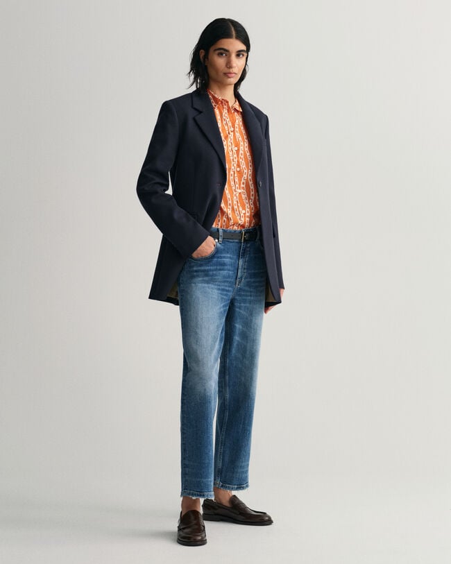 Regular Fit Chain Print Cotton Voile Shirt