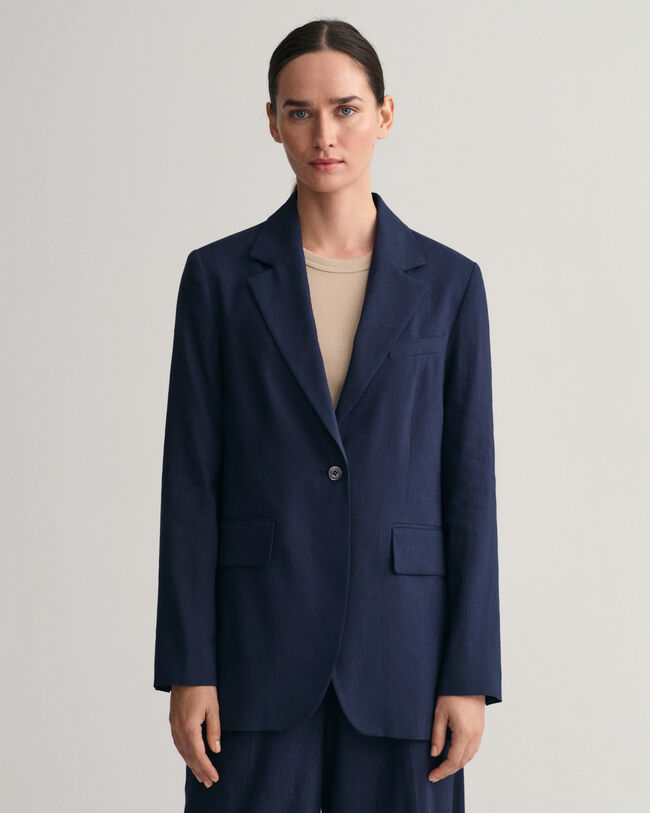 Regular Fit Stretch Linen Blazer