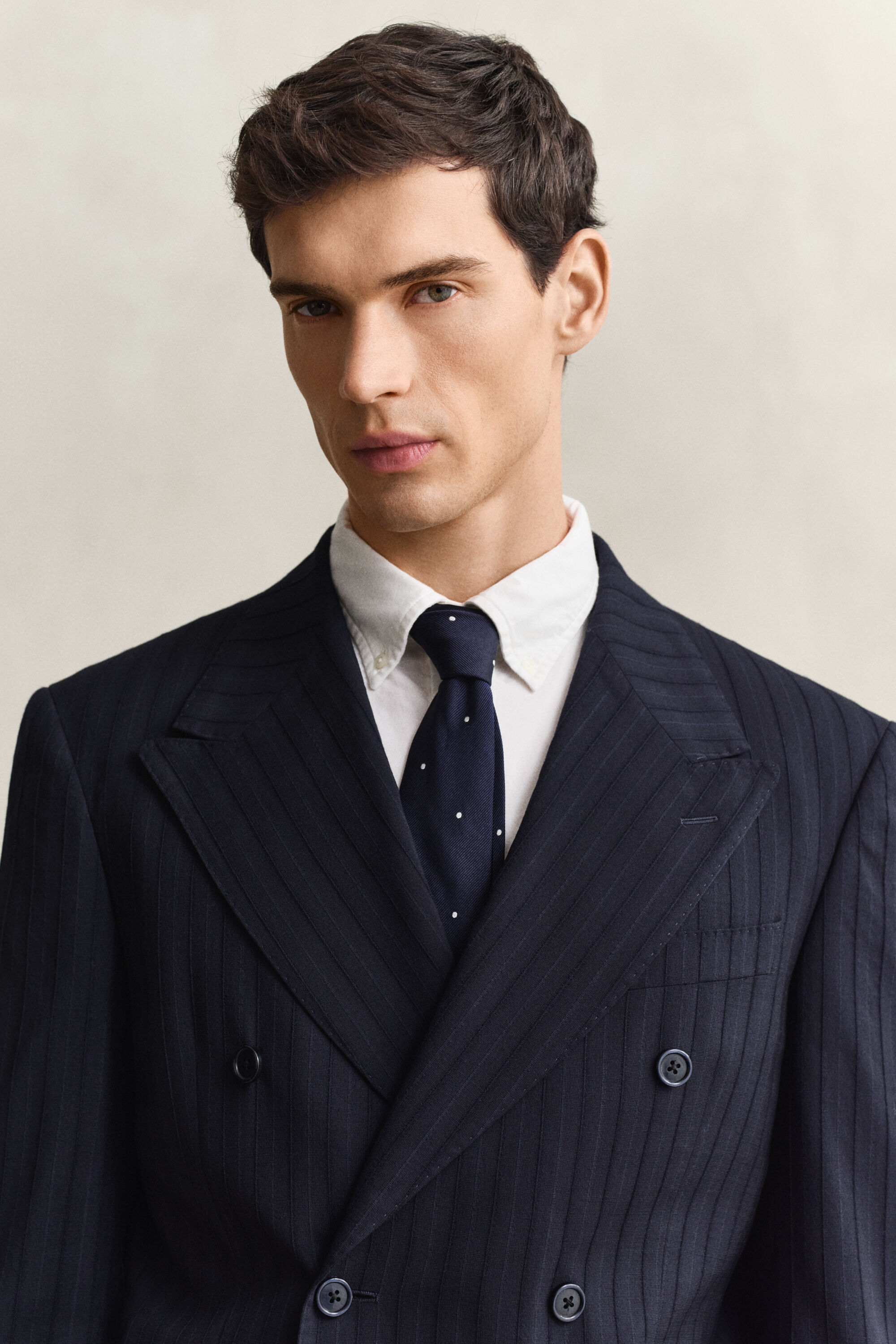 Tonal Pinstripe Suit Jacket