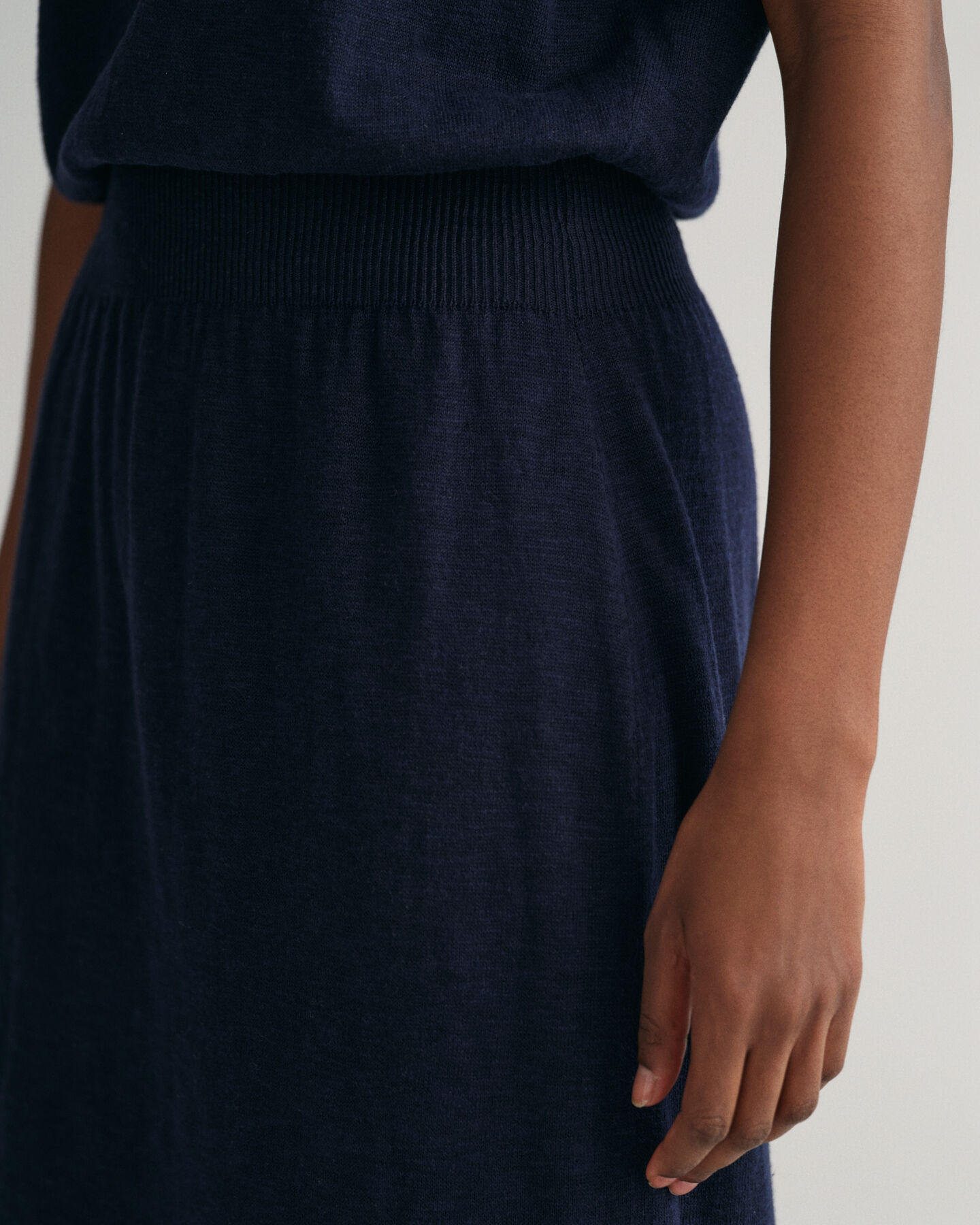 Collared Linen Blend Dress