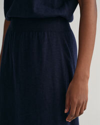 Collared Linen Blend Dress