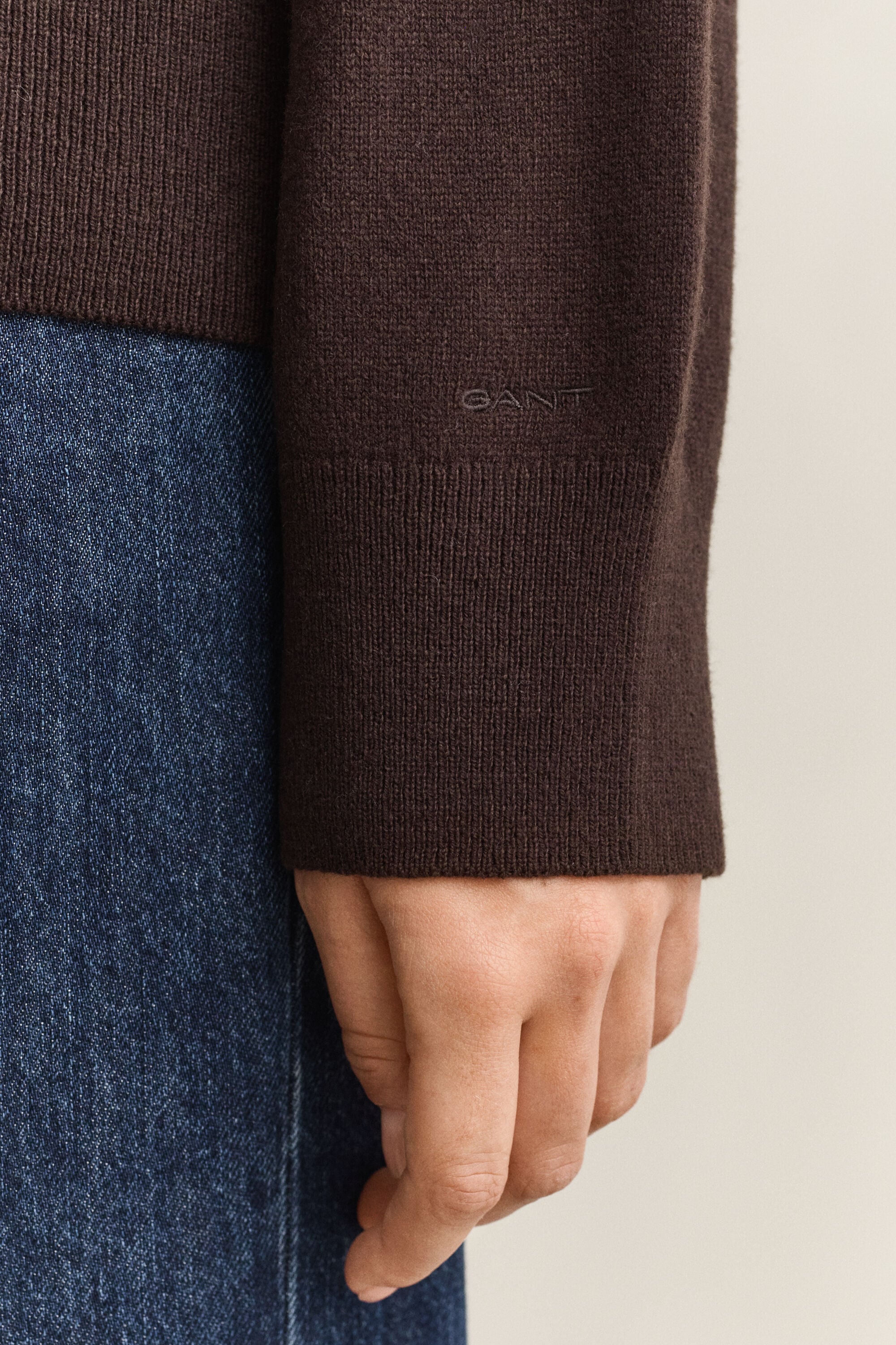Superfine Lambswool Mock Neck Sweater