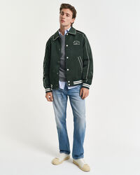 Cotton Piqué Crew Neck Sweater