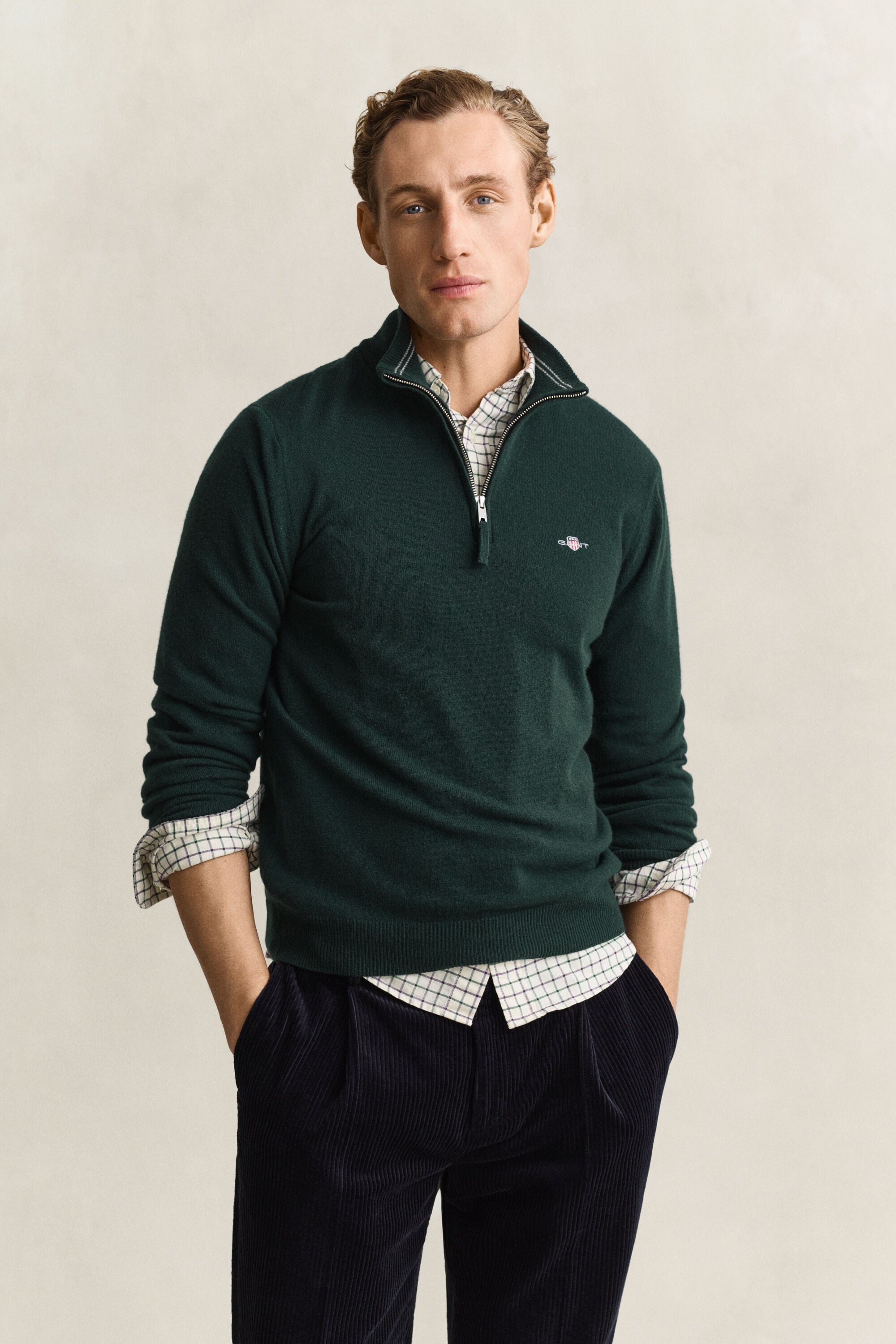 Lambswool Half-Zip Sweater