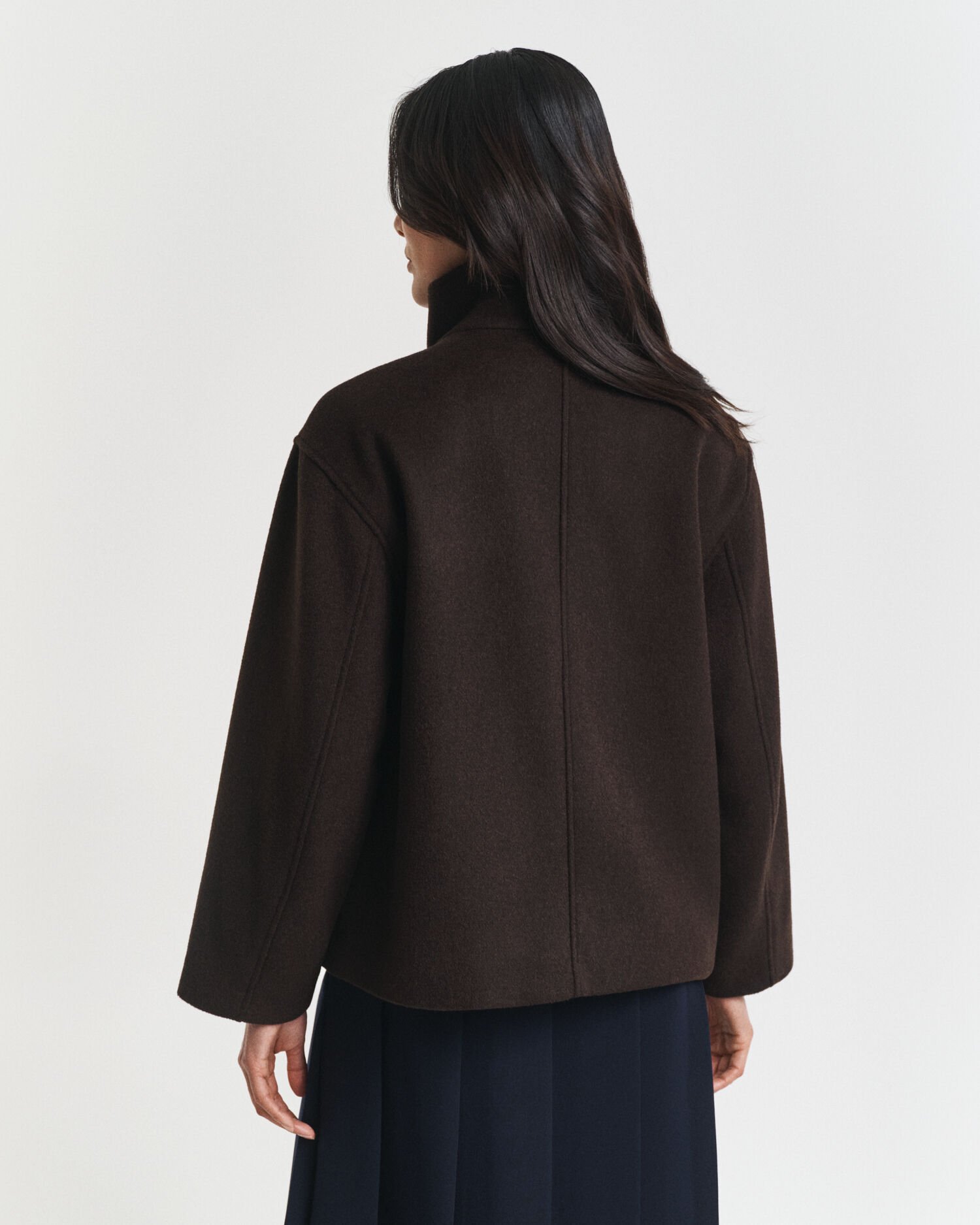 Short Wool Zip Jacket