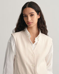 Regular Fit Stretch Linen Waistcoat